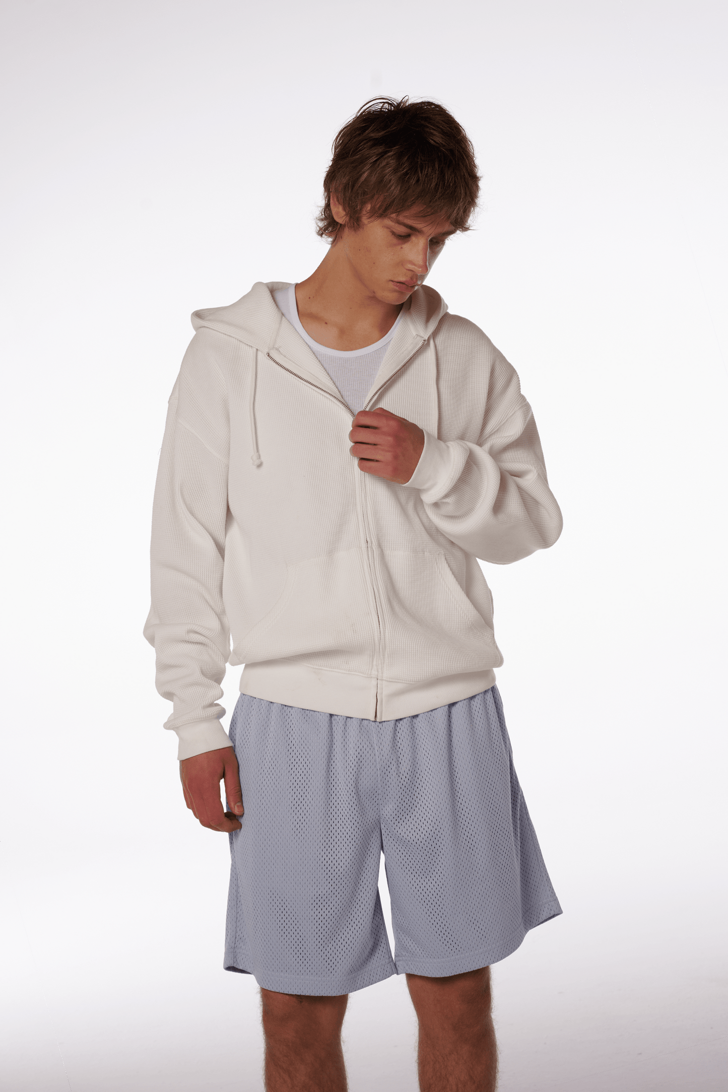 Ready To Dye Snow Day Thermal Zip Hoodie