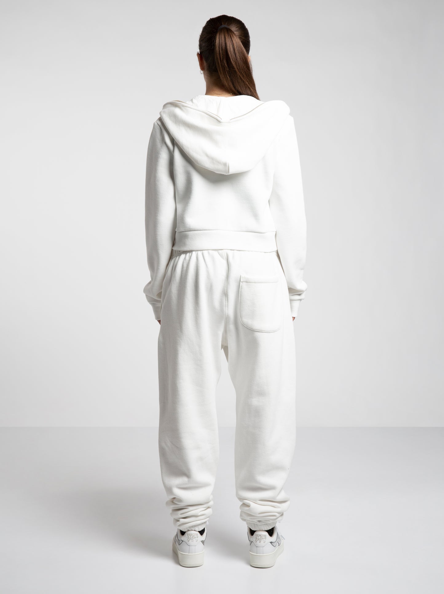 Ready To Dye Cropped Full Zip Body Bag Hoodie