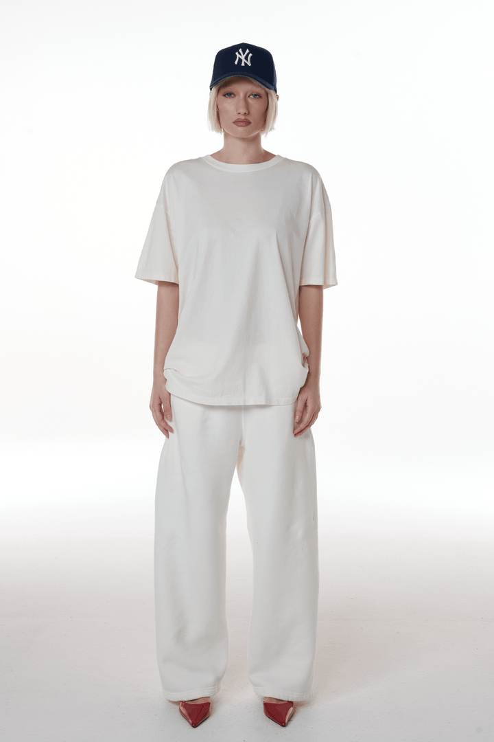 Band T-Shirt - Washed White (Laundered/Preshrunk)