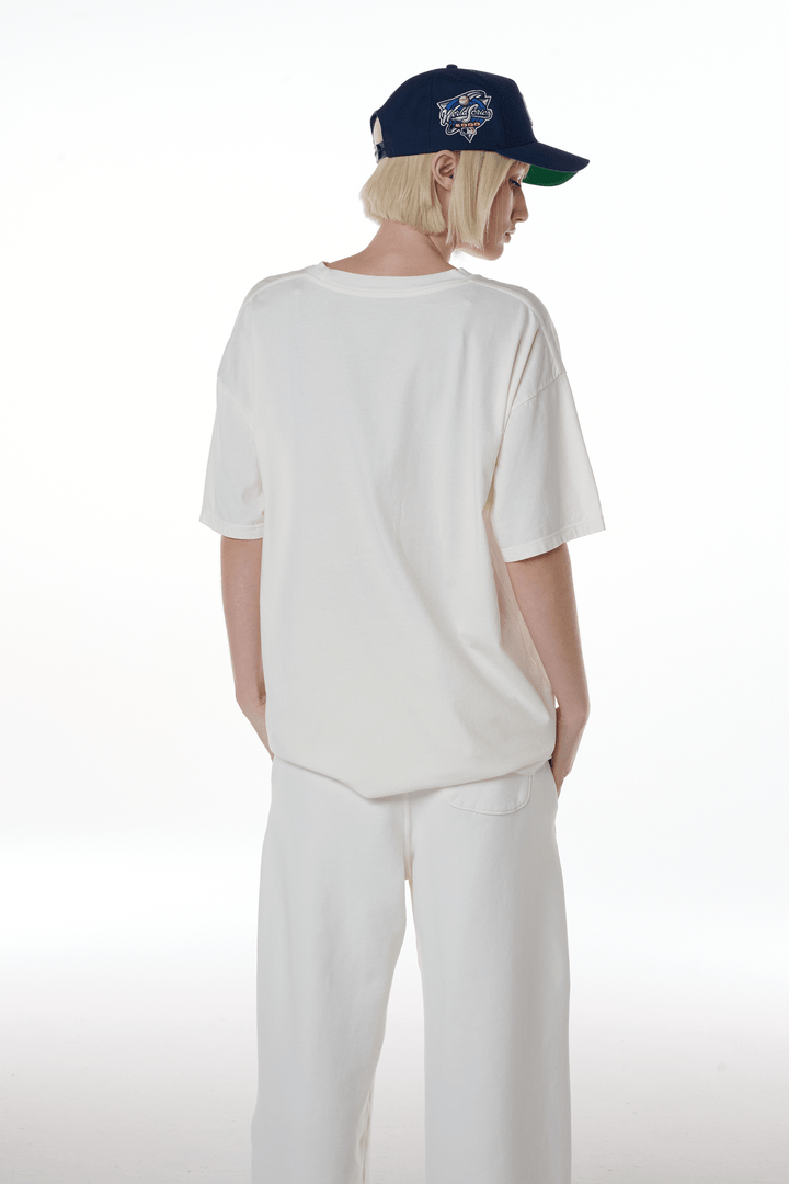 Band T-Shirt - Washed White (Laundered/Preshrunk)