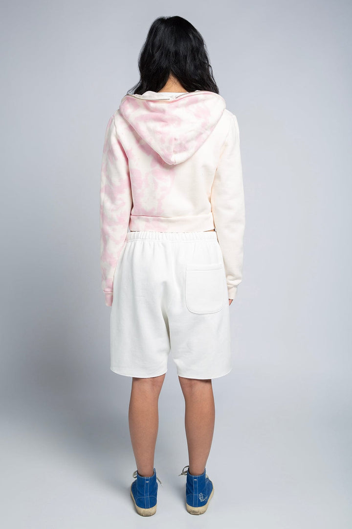 Cropped Full Zip Body Bag Hoodie - Tie Dye Drop