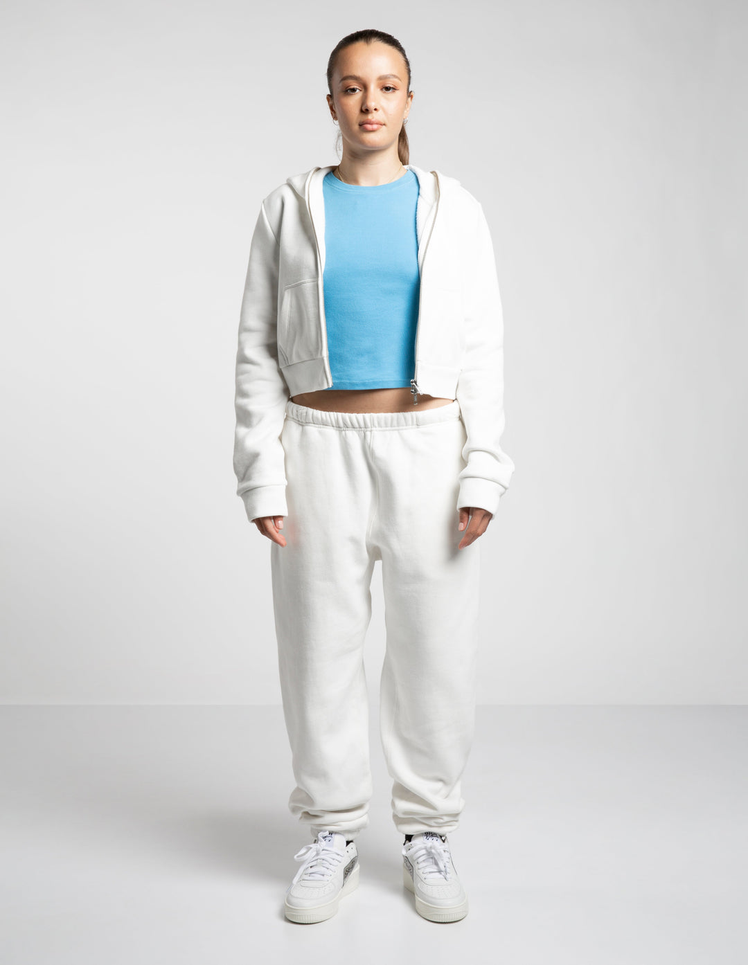 Cropped Full Zip Body Bag Hoodie