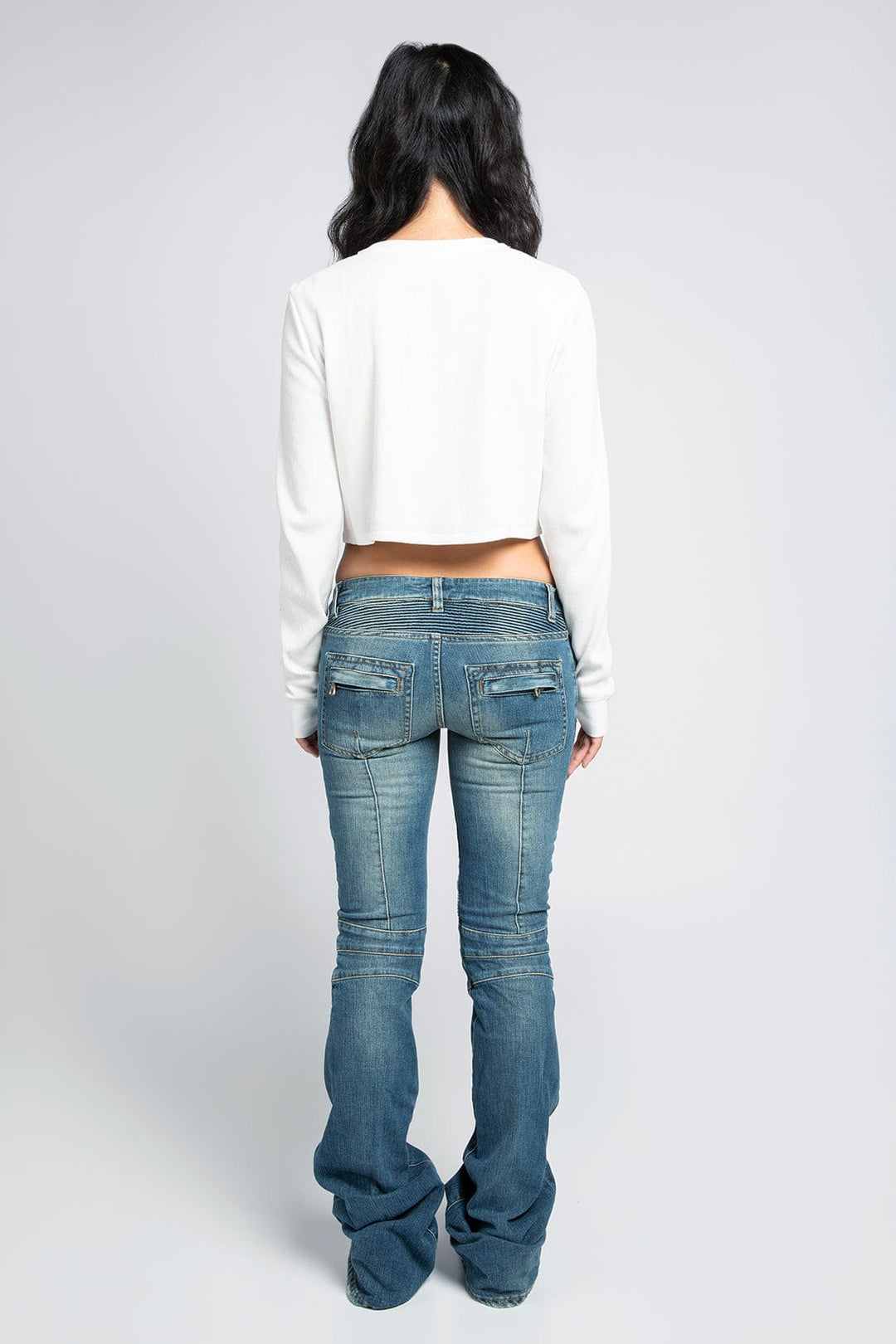 Ready To Dye Cropped Thermal Longsleeve Tee