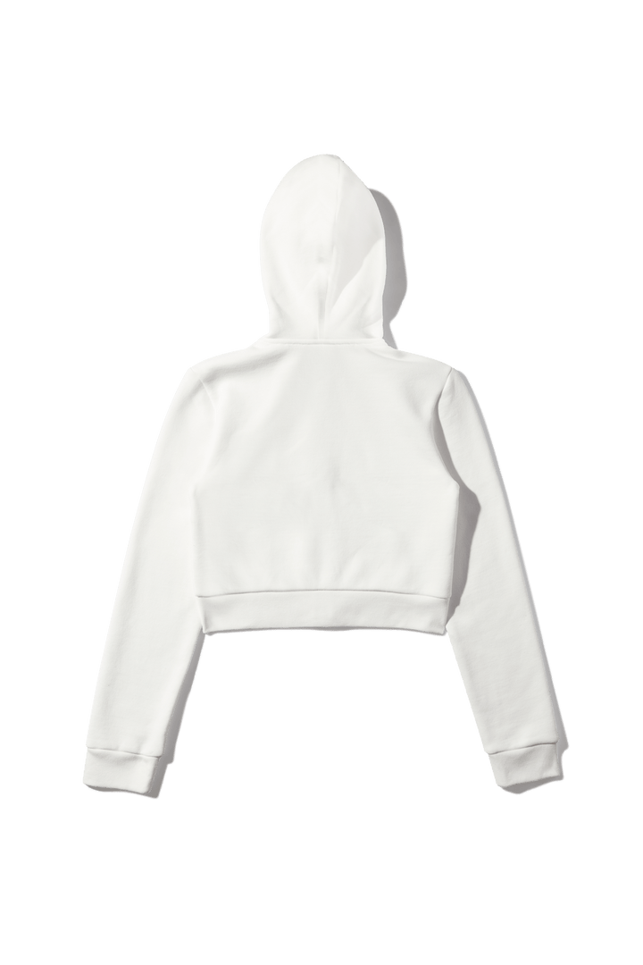 Ready To Dye Cropped Full Zip Body Bag Hoodie
