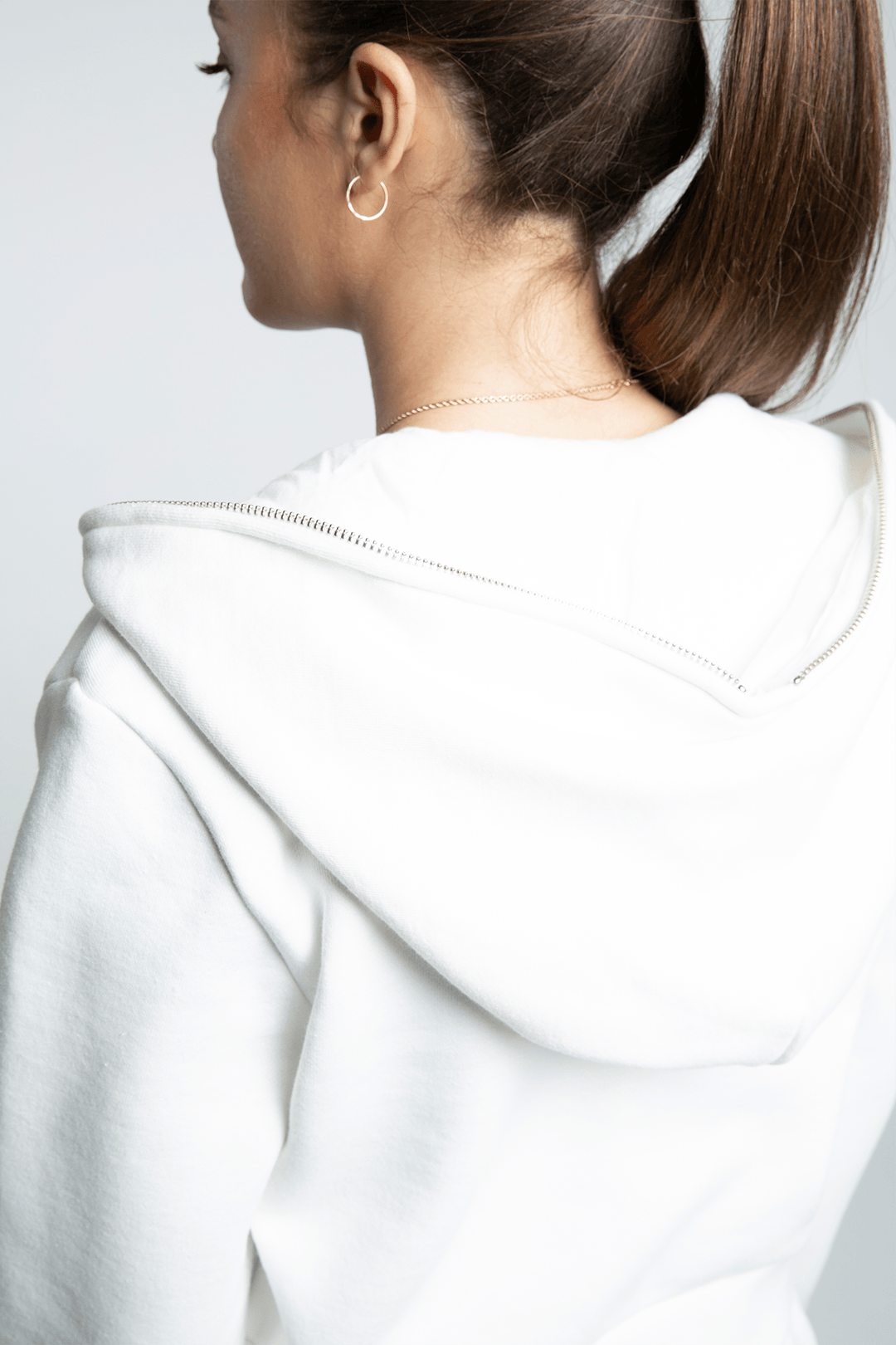 Ready To Dye Cropped Full Zip Body Bag Hoodie