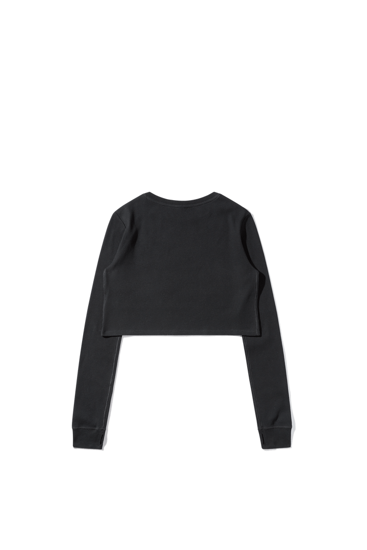 Cropped Thermal Longsleeve Tee