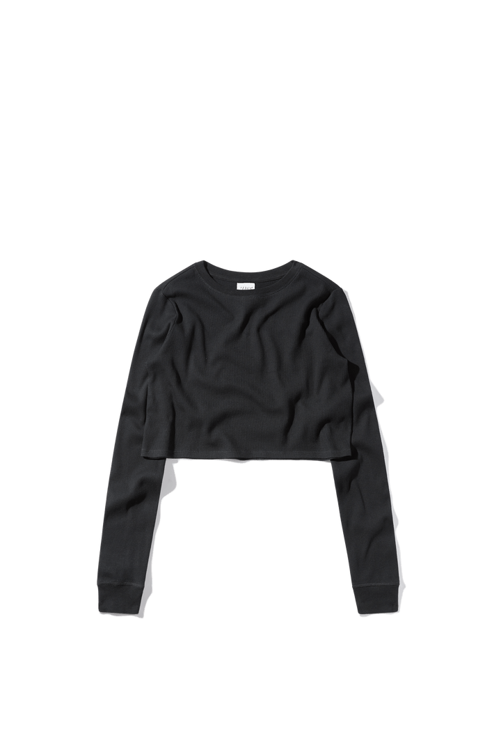 Cropped Thermal Longsleeve Tee