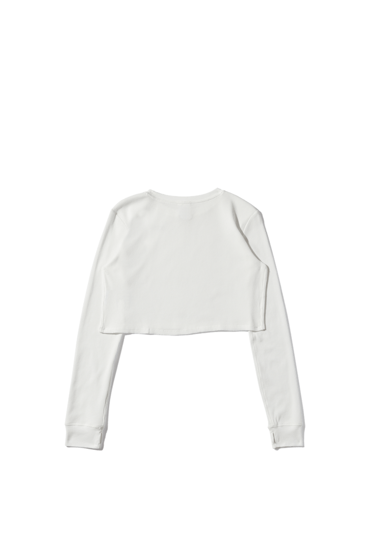 Ready To Dye Cropped Thermal Longsleeve Tee