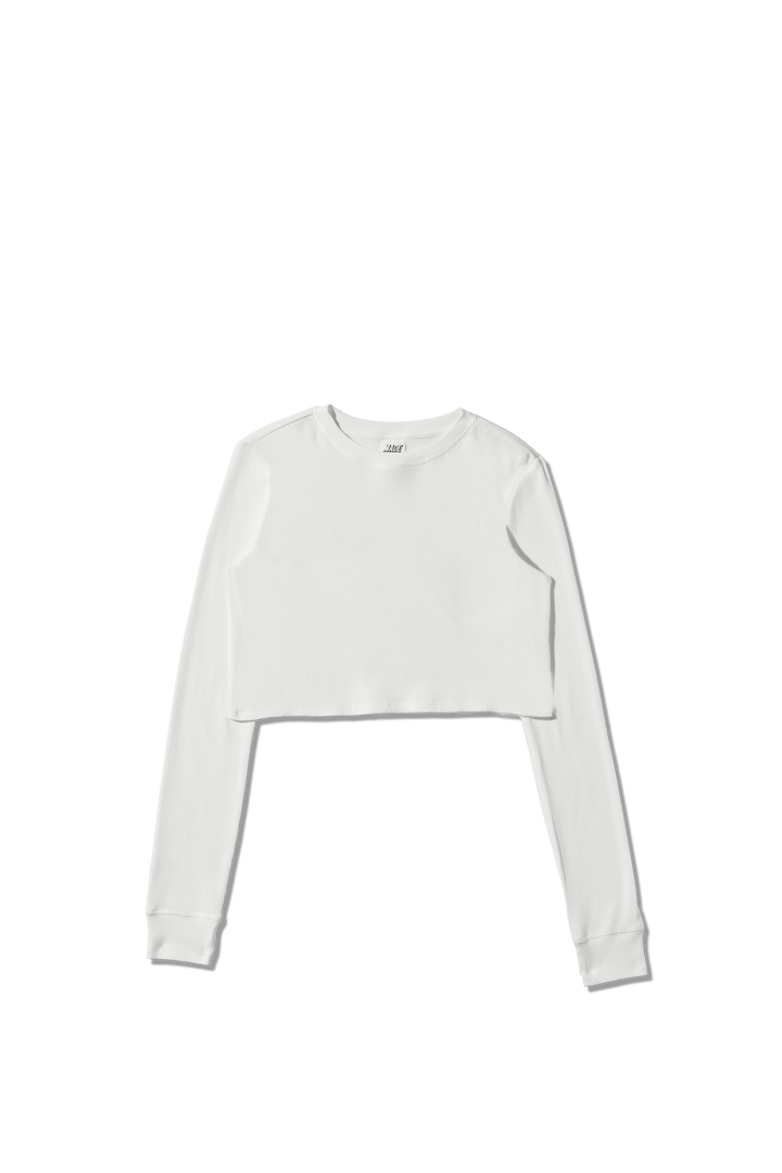 Ready To Dye Cropped Thermal Longsleeve Tee