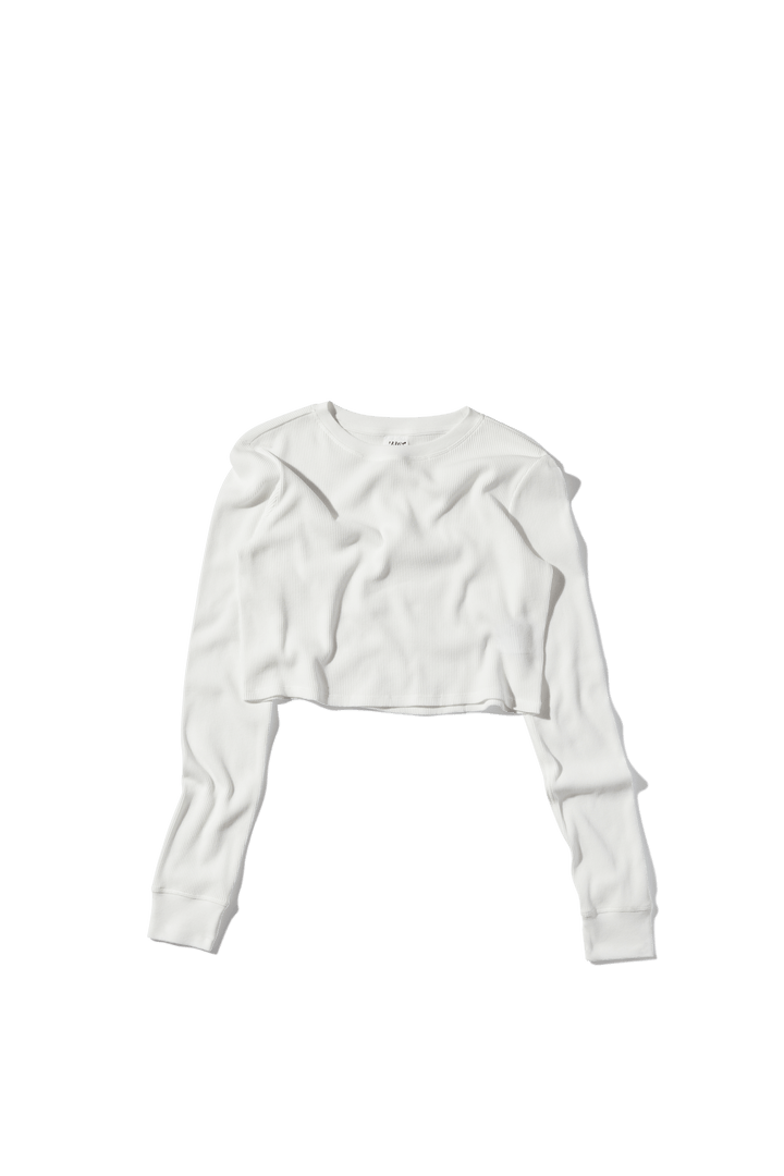 Ready To Dye Cropped Thermal Longsleeve Tee